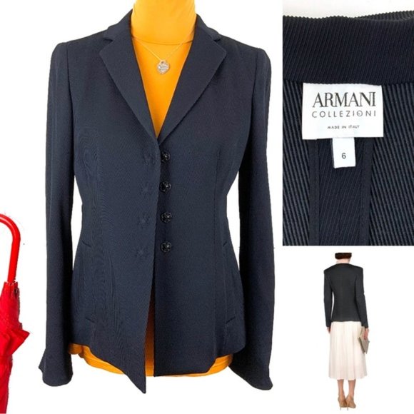 Armani Collezioni Jackets & Blazers - New Armani Collezioni Snap Front Jacket Blazer 6